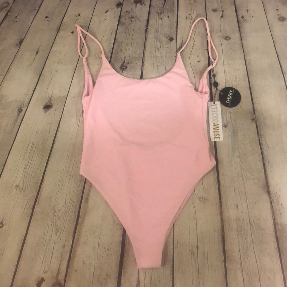 NWT Amuse Society cheeky open back one piece